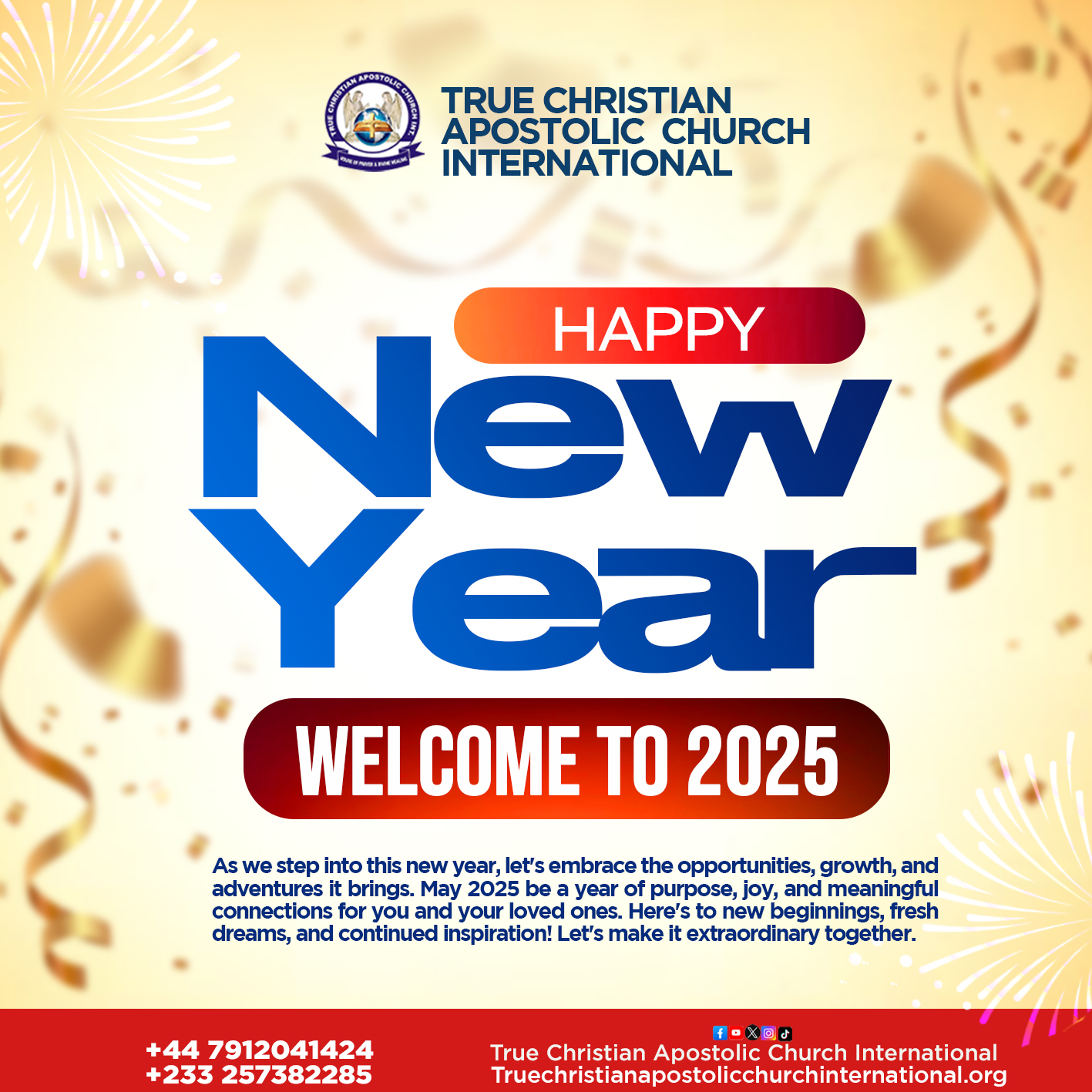 Read more about the article True Christian Apostolic Church International Wishes You a Blessed and Happy New Year!